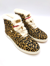 Hush Puppies Sabine Fur Ankle Boots- Leopard Calf Hair, US 9.5M - £24.85 GBP