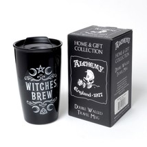 Alchemy Gothic MRDWM1 Crescent Witches Brew Double Walled Mug Black Coff... - $458.55 MXN