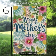 Happy Mother&#39;s Day Spring Flags ~  Garden Flag ~ 12&quot; x 18&quot; ~ NEW! - £9.72 GBP