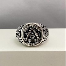 925 Silver Plated Masonic Master Mason Ring for Men Women - £9.47 GBP