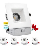 Luxrite 4 Inch Square LED Recessed Lighting with Junction Box, 15W, 1200... - £171.94 GBP