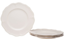 White Four Piece Scallop Stoneware Service For Four Dinner Plate Set - $111.49