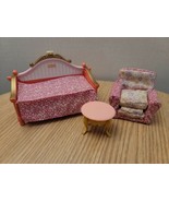 Fisher Price Loving Family Dollhouse Pink Furniture Daybed, Chair &amp; Side... - $388.18 MXN