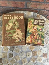2 Antique Vintage Boy Scouts Of America Handbook Field Book 1944 1948 - £18.76 GBP