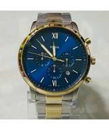 Fossil FS5706 Blue Chronograph 2Tone Stainless Steel 5ATM Men&#39;s Watch - $167.31