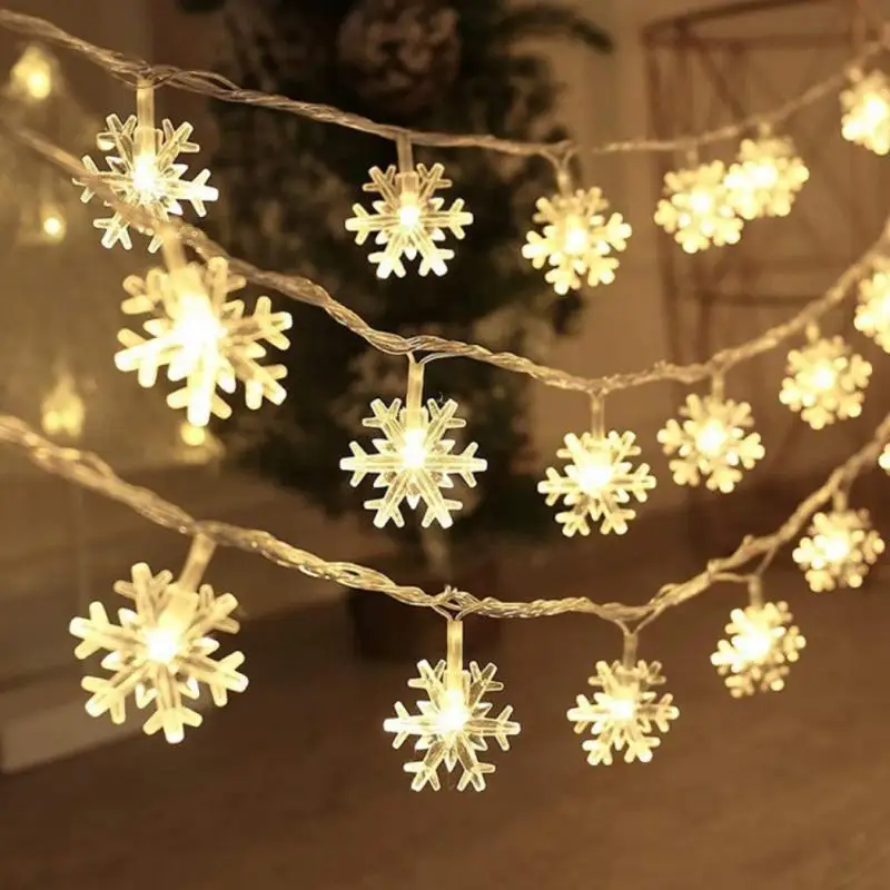 Snowflake LED String Light Decorative Fairy Lights Gar Christmas Tree Ornament f - £122.60 GBP
