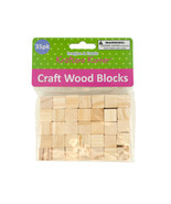 35-piece Natural Wooden Craft Unfinished Hardwood Wood Blocks/Squares/Cubes - £5.08 GBP