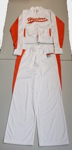 New Authentic Hooters ▪ Jumpsuit Track Warm Up Suit ▪ White/Orange (S) Small - £52.76 GBP