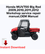 Honda MUV700 Big Red 2009,2010,2011,2012 Workshop service repair manual,... - $280.81 MXN