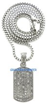 Dog Tag Necklace New Mini Pendant 24 Inch Long Chain Micro - £13.14 GBP