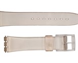 Swatch Replacement 17mm Plastic Watch Band Strap Clear Fits  - £9.62 GBP