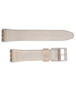 Swatch Replacement 17mm Plastic Watch Band Strap Clear Fits  - £9.76 GBP