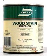 1 Can Deft 945 mL Wood Stain Interior Water Based DFT304 Red Mahogany - $36.78 CAD