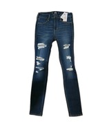 Hollister New  Dark Blue Ripped Mid-Rise Jean Legging Size 3-R - $497.42 MXN
