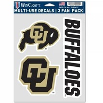 3.5&quot; colorado buffaloes ncaa college team logo fan 3 pack decal set usa made - £15.71 GBP