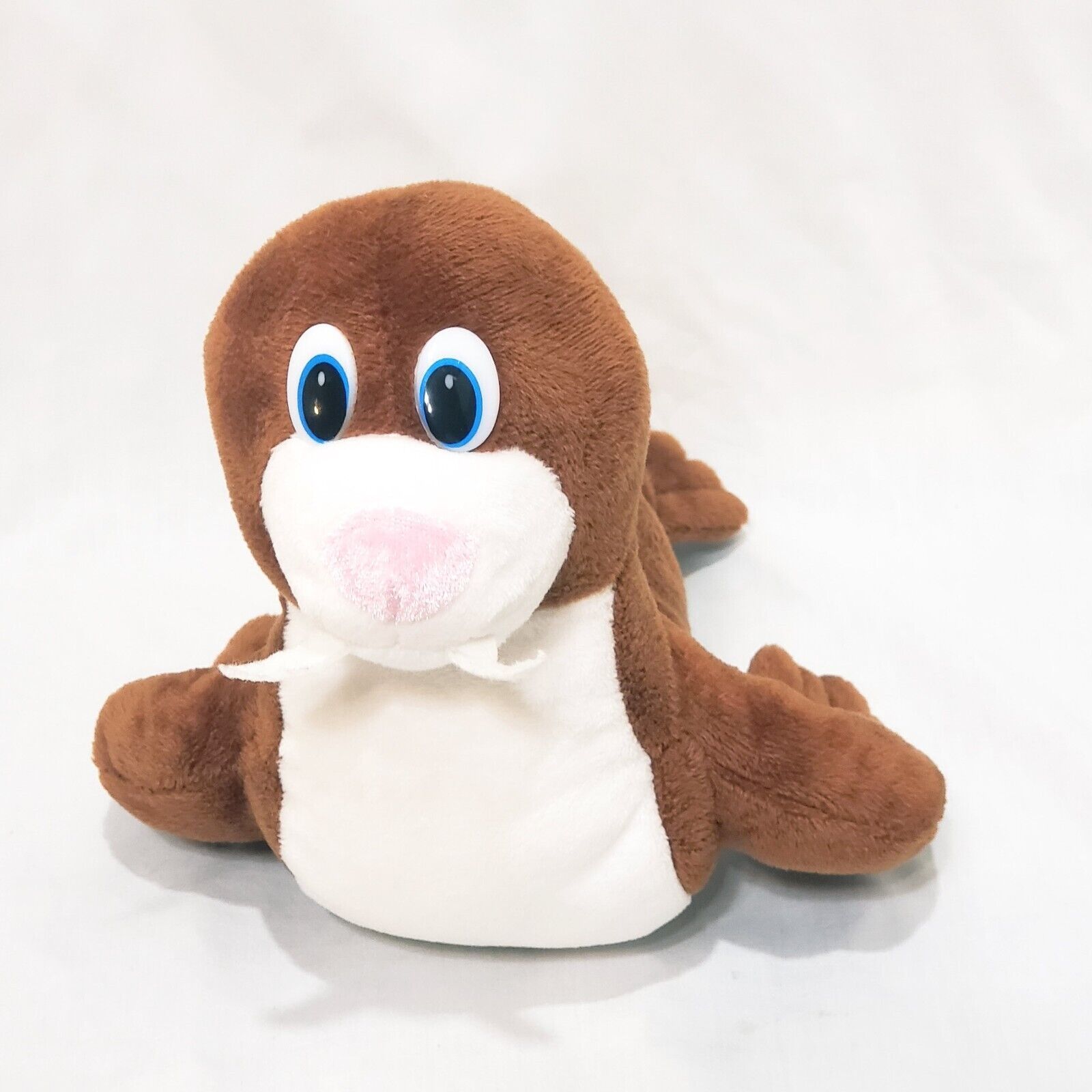 Walrus Plush Stuffed Animal 9 inches Long Ideal Toys Direct Brown White 2018 - $15.83