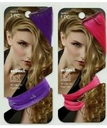 Scunci Hot Streaks 18&quot; Clip On Faux Hair 2 Colors Purple &amp; Pink New - $192.24 MXN