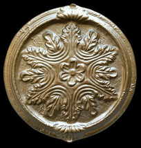 Round Hellenistic Rosette Kitchen Backsplash Decorative Tile Bronze finish - £15.81 GBP