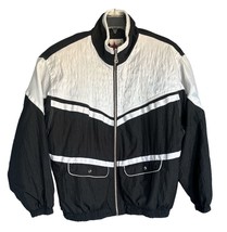 Vintage Womens Size L  Black White Iridescent Active Frontier Jacket 90’... - £18.53 GBP