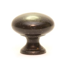 Vintage Solid Brass Black Drawer Cabinet Door Knob Pull Handle 1 1/8&quot; di... - £2.90 GBP