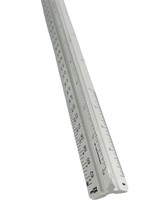 Vintage Alvin 110P Triangle Architect Drawing Scale Ruler White EUC  Cle... - £9.95 GBP