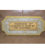 Vintage Railroad Passengers Not Allowed To Stand On The Platform Cast Ir... - $108.26 CAD
