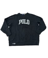 Polo Ralph Lauren Sweatshirt Mens 2XLT Black Spellout Pullover Crewneck ... - £31.30 GBP