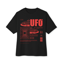 Unisex Oversized Boxy T-shirt Ufo Y2K Style - £23.60 GBP