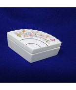 Trinket Box Fan Shape Porcelain Vintage Avon Products 1980 Dresser Vanit... - €27,28 EUR