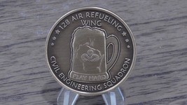 Vintage USAF 128th Air Refueling Wing Civil Engineering SQ Challenge Coi... - $24.74