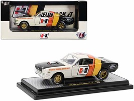 1966 Ford Mustang Fastback 2+2 Off White &amp; Black w Red &amp; Yellow Stripes Hurst Sh - £39.65 GBP