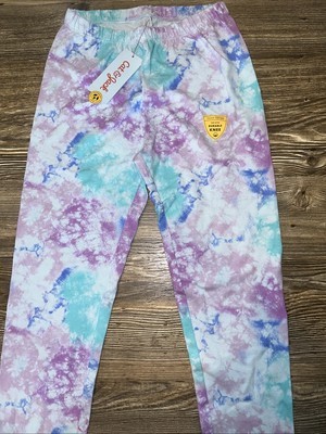 Girls&#39; Tie-Dye Leggings - Cat &amp; Jack Aqua Blue. Size L(10/12). NWT. Z - $9.89