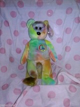 Ty Beanie Baby Babies~Peace BEAR~5th~Fareham Hants~Purplish Triangle~Collectible - £75.96 GBP