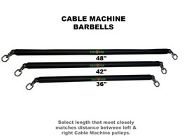 Hog Legs 48&quot; / 42&quot;/ 36&quot; Dual Cable Machine Bars - £86.09 GBP+