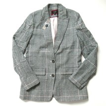 NWT J.Crew Boyfriend Blazer in Black White Plaid Italian Wool Jacket 2 $248 - £118.04 GBP