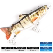 Robotic Fishing Lures Multi Jointed Bait 4 Segments Electric Wobblers For Pike A - £64.21 GBP