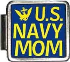 US Navy Mom Italian Charm Bracelet Jewelry Link A10421 - £6.19 GBP