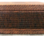 Vintage Woven Wicker Hinged Lid Chest 32&quot; x 17&quot; - £138.77 GBP