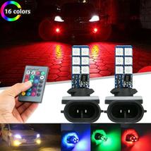 2x Rgb 881 5050 LED Car Headlight Fog Light Lamp Bulbs+remote Multi-color 12v - £14.93 GBP