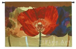 52x35 POPPY TANGO I Flowers Floral Nature Tapestry Wall Hanging - £142.79 GBP