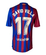 David Villa Signed Barcelona Nike Soccer Jersey BAS - £228.90 GBP