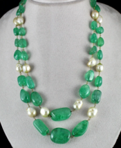 Estate Aaa+ Natural Colombian Emerald Beads 2 L 670 Cts Gemstone Ladies Necklace - £37,203.09 GBP