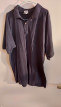 Gildan black polo style pullover, size L, short sleeves, pre-owned - $10.95 CAD
