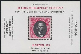 Maine Philatelic Society Expo 1969 Maipex Cinderella Poster Stamp Souven... - £6.25 GBP