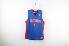 Vintage Nike Boys Medium Ben Wallace Detroit Pistons Basketball Jersey Blue #3 - £31.71 GBP