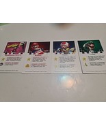 Mariokart Monopoly Gamer Replacement 4 Character Card Set Only Part Mari... - $10.40