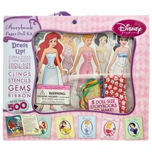 Disney 5 Princess Storybook Paper Doll Kit &amp; Activities Stencils Beads etc NEW - £30.55 GBP