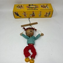 Vintage Pelham Puppet Marionette Wooden Standard Puppet Doll 1960 - Red ... - £14.54 GBP