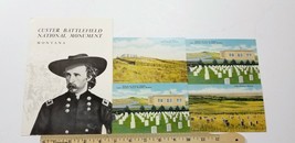 Vtg 1953 CUSTER BATTLEFIELD NATIONAL MONUMENT MONTANA Brochure &amp; 4 Postc... - $11.25