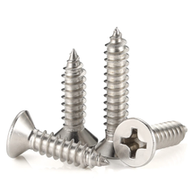 100PCS #10 x 1” Flat Head Self Tapping Wood &amp; Sheet Metal Screws, 304 SS - £12.08 GBP